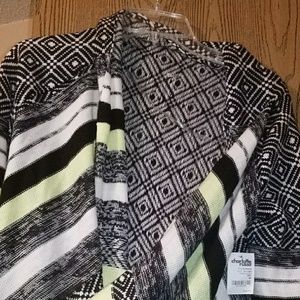 Medium Lime Green and black cover up sweater
